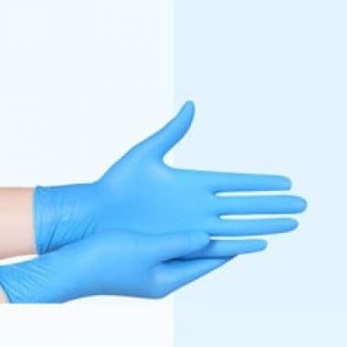 Găng Tay Nitrile Tổng Hợp Màu Xanh 