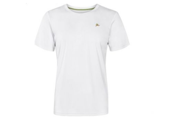 Đồng Phục Áo Cổ Tròn Màu Trắng Vải Cá Sấu