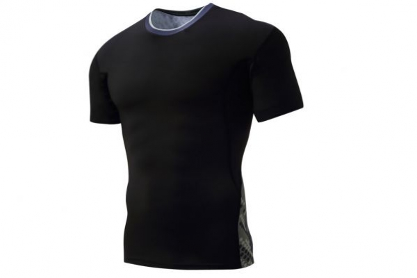 Đồng Phục Áo Thun Cổ Tròn Màu Đen Vải Cá Sấu