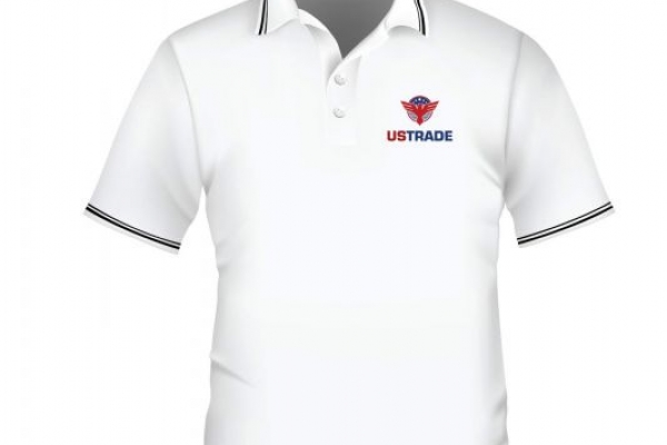 Đồng Phục Áo Thun Cổ Trụ Công Ty Màu Trắng