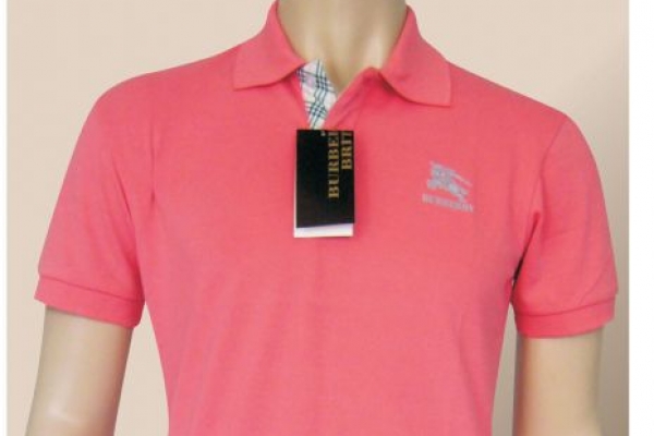 Đồng Phục Áo Thun Cổ Trụ Màu Hồng Vải Cá Sấu